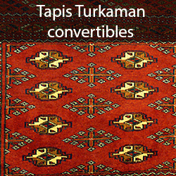 Tapis persan - Tapis Turkaman convertible